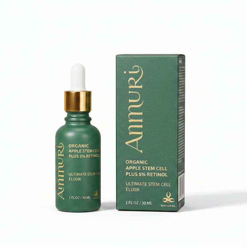 Retinol 5% Serum with Apple Stem Cell for Anti-Ageing, Acne & Dark Spots (30ml) | Ammuri