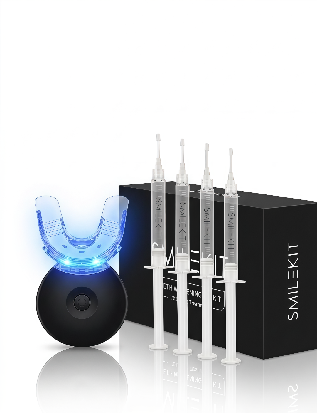Teeth Whitening Kit with LED Light and Gel (4pcs)